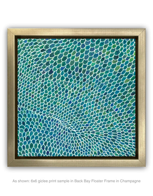 White Scales Diptych | Framed Giclee Print on Canvas